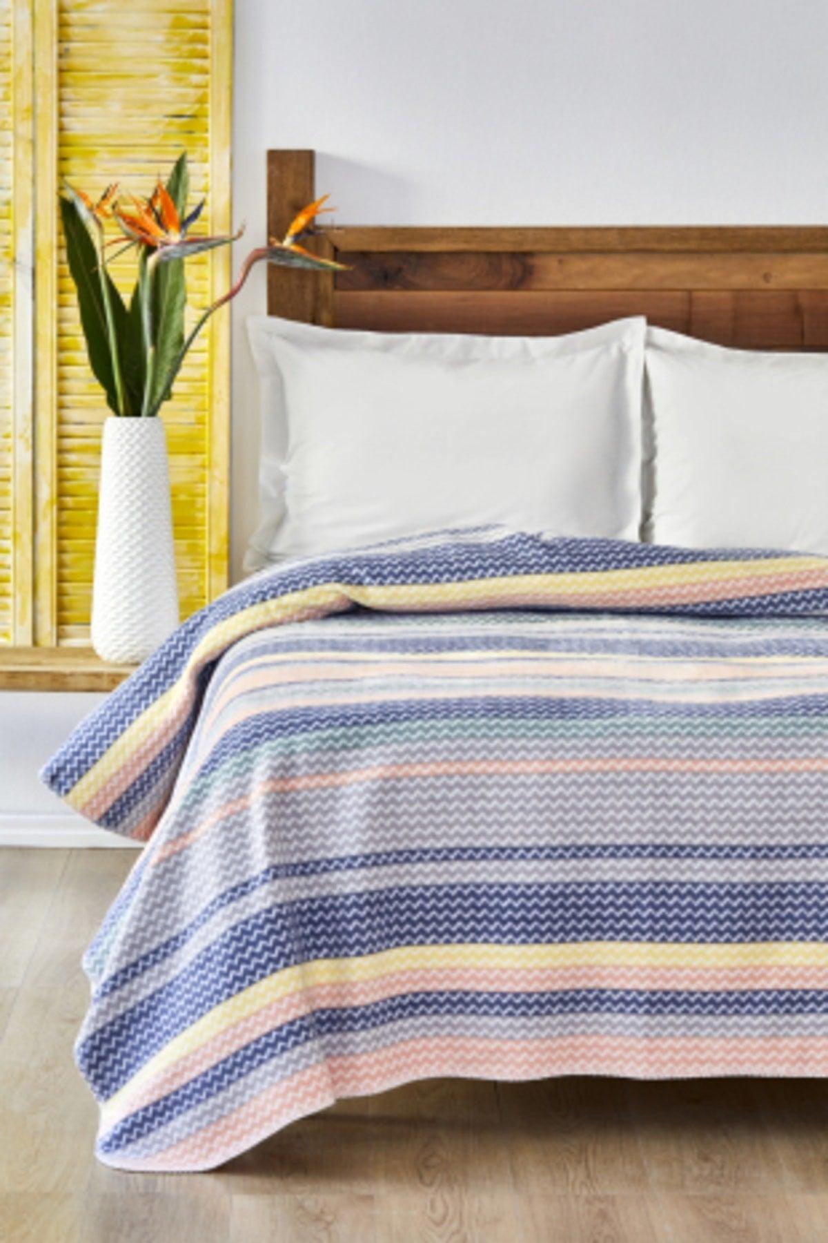 Twila Indigo Multi Double Blanket - Swordslife