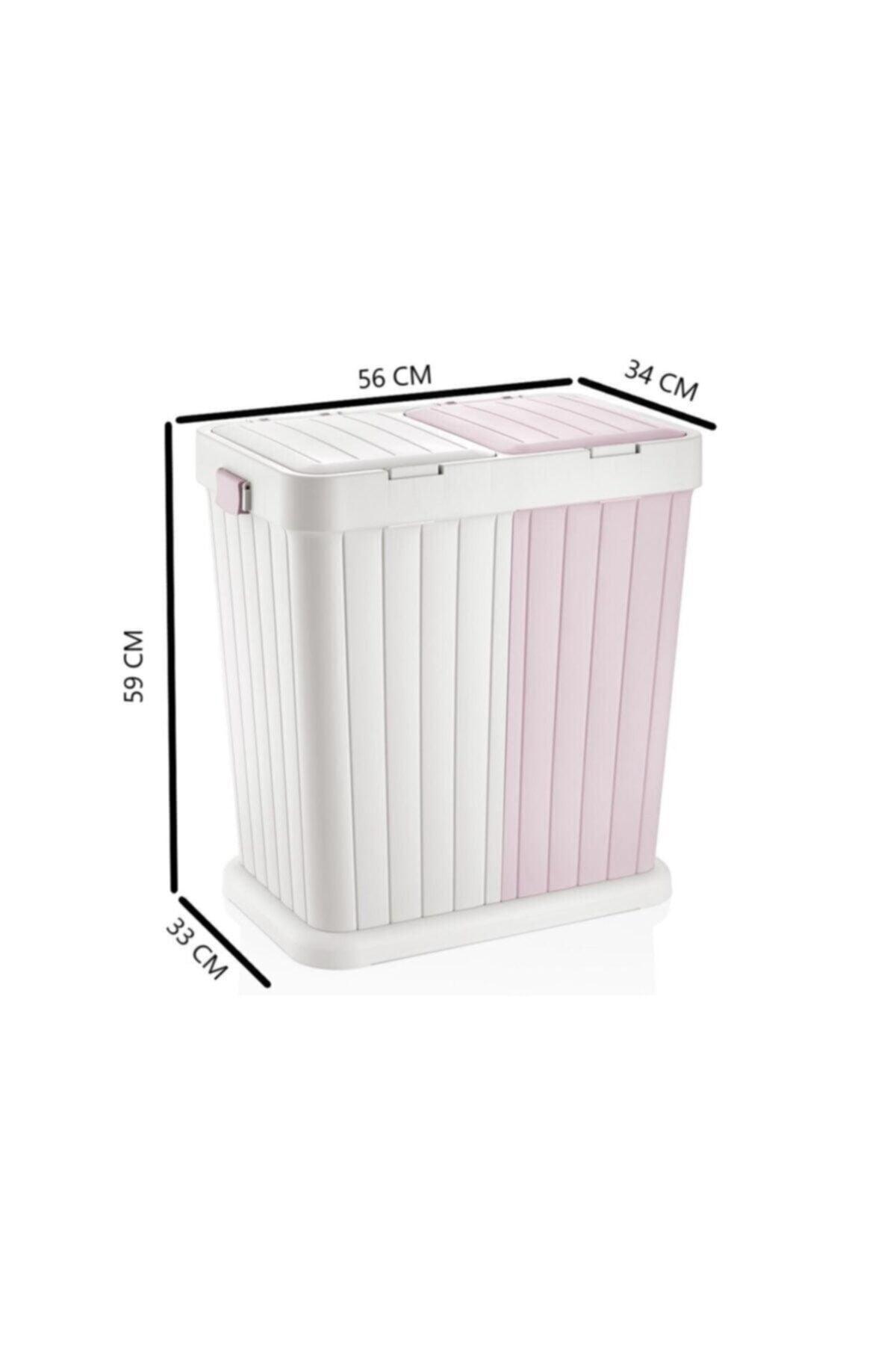 Two Compartment Automatic Lid Dirty Laundry Basket - Swordslife