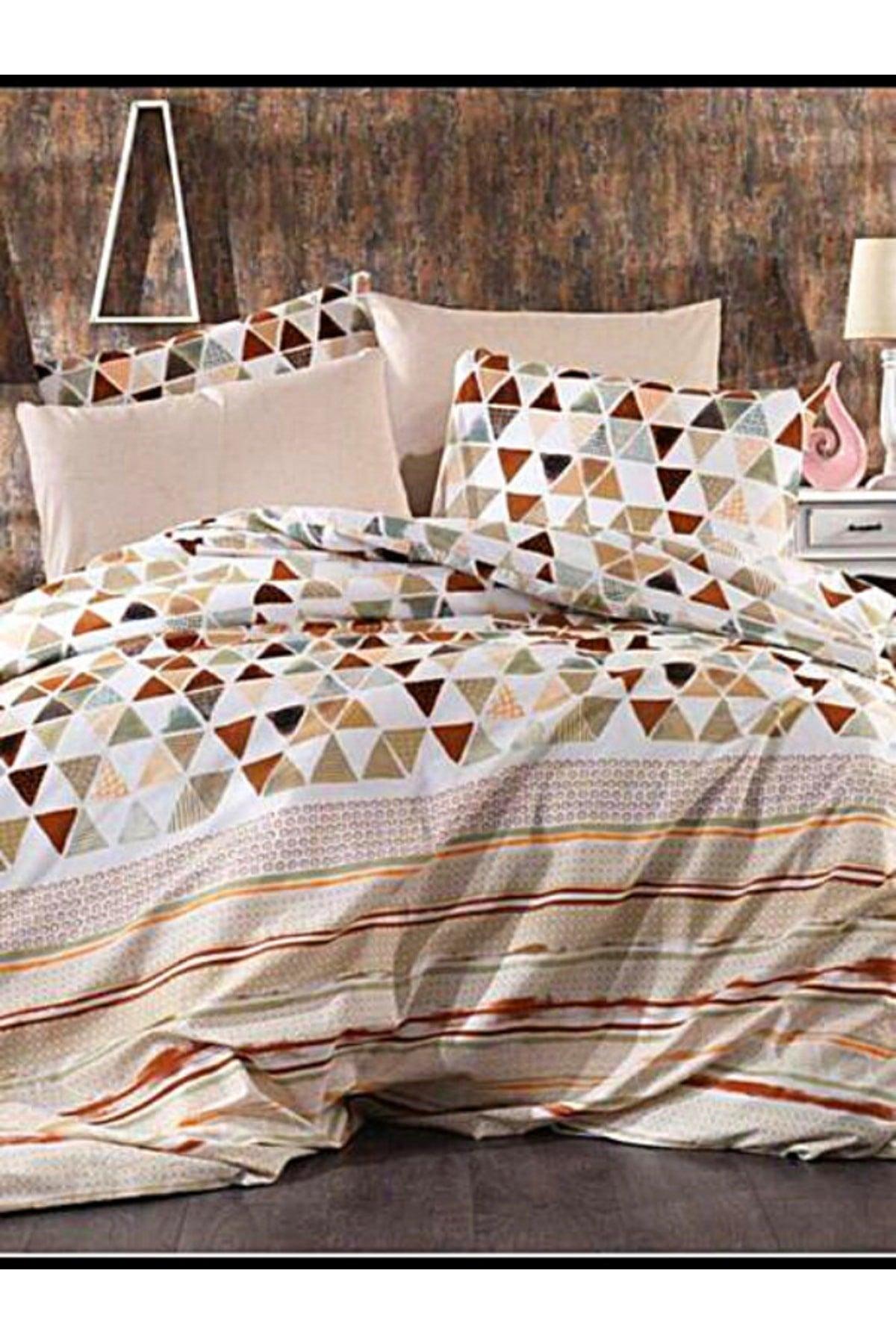 Triangle Pattern Ranforce Single Duvet Cover Set 1. Quality - Swordslife