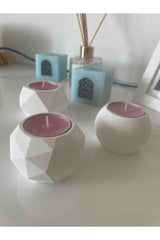 Triple Tealight Concrete Candle Holder Set&ht Design Matches - Swordslife