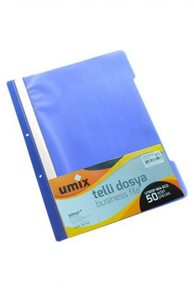 Umix Wire Plastic File Blue 50 Pcs 1 Pack -