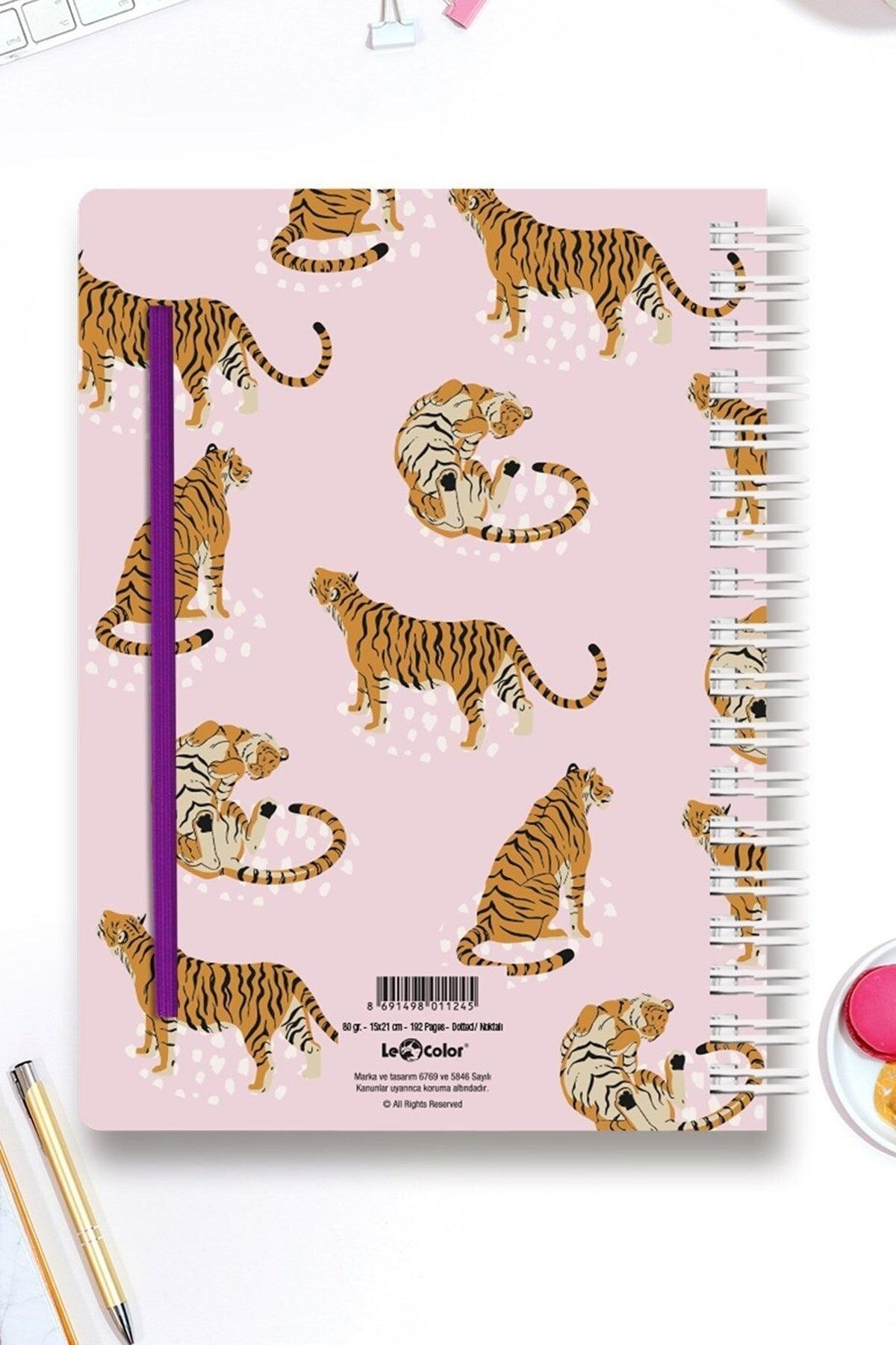 Undated Dotted Notebook Pink Tiger A5