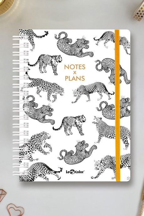 Undated Lined Notebook White Tiger A5