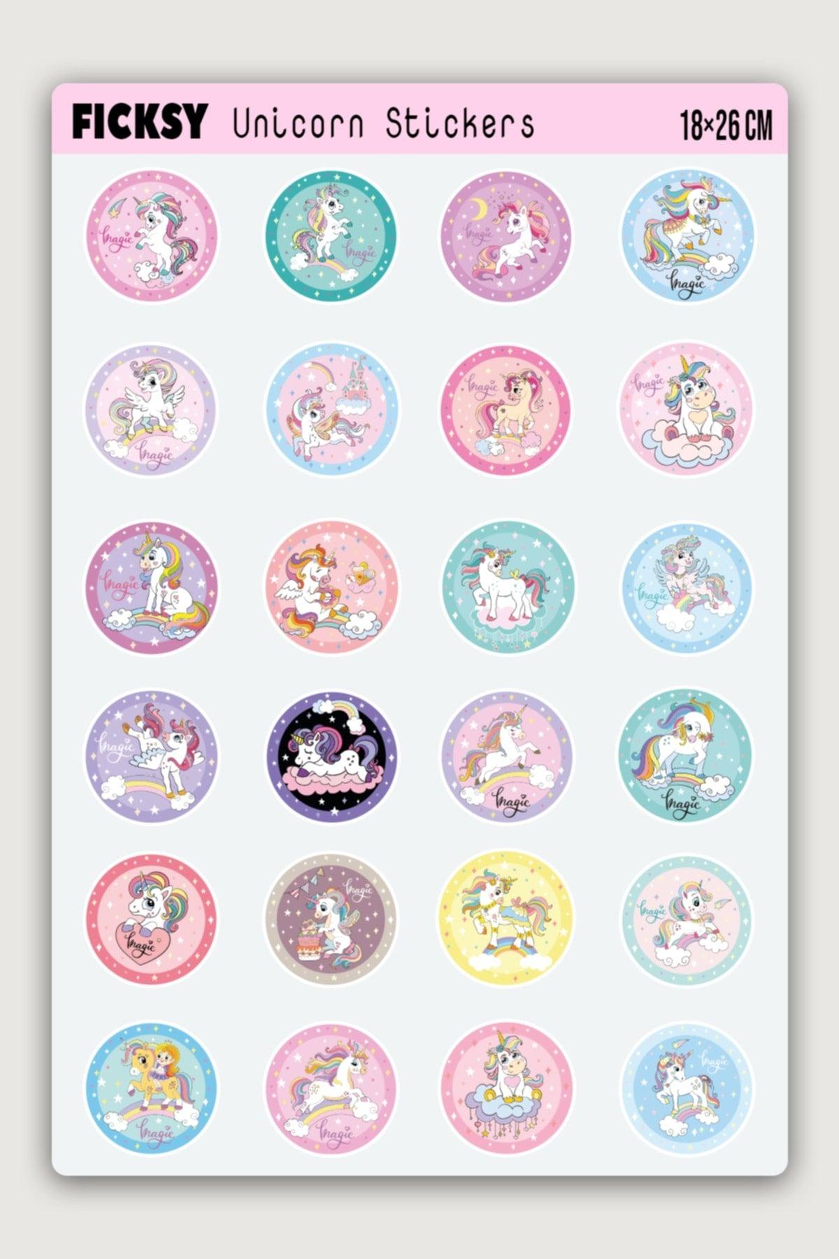 Unicorn Unicorn Sticker Set - 24