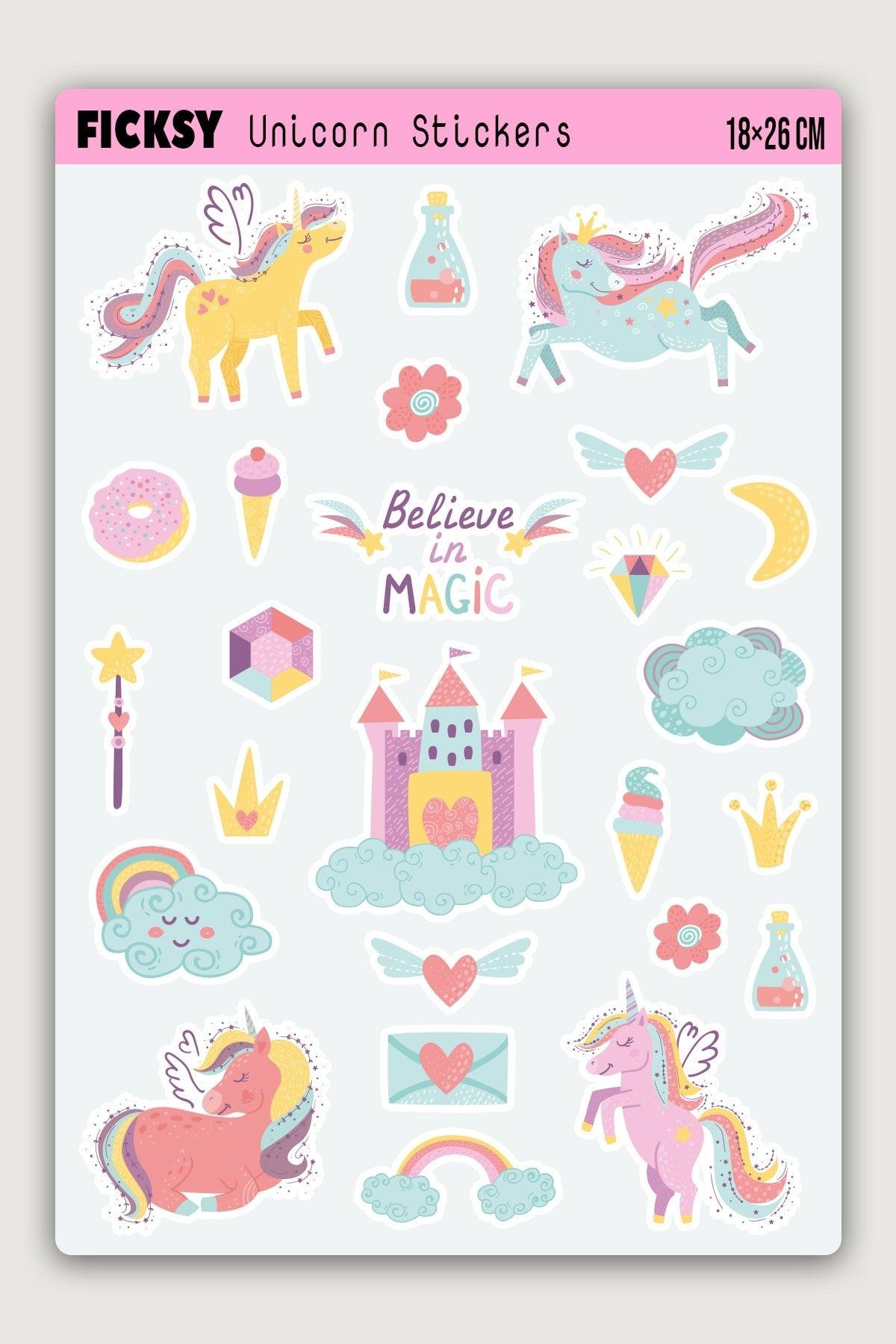 Unicorn Unicorn Sticker Set - 25