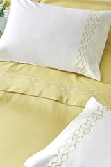 Urban Satin Double Duvet Cover Set - Oil Green - Swordslife