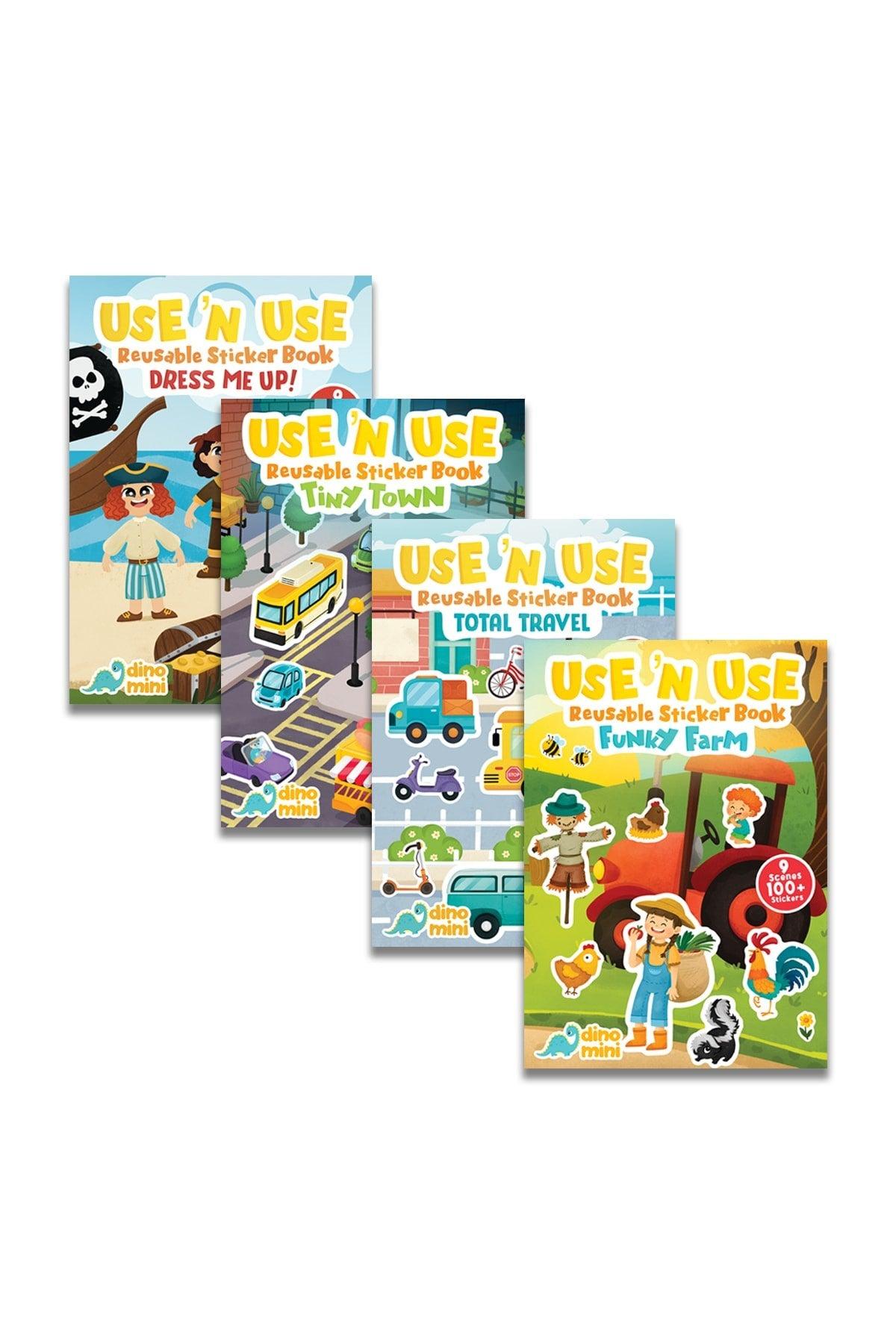 Use 'n Use Sticker Book Super Set (4 Reusable Sticker Books) - Swordslife