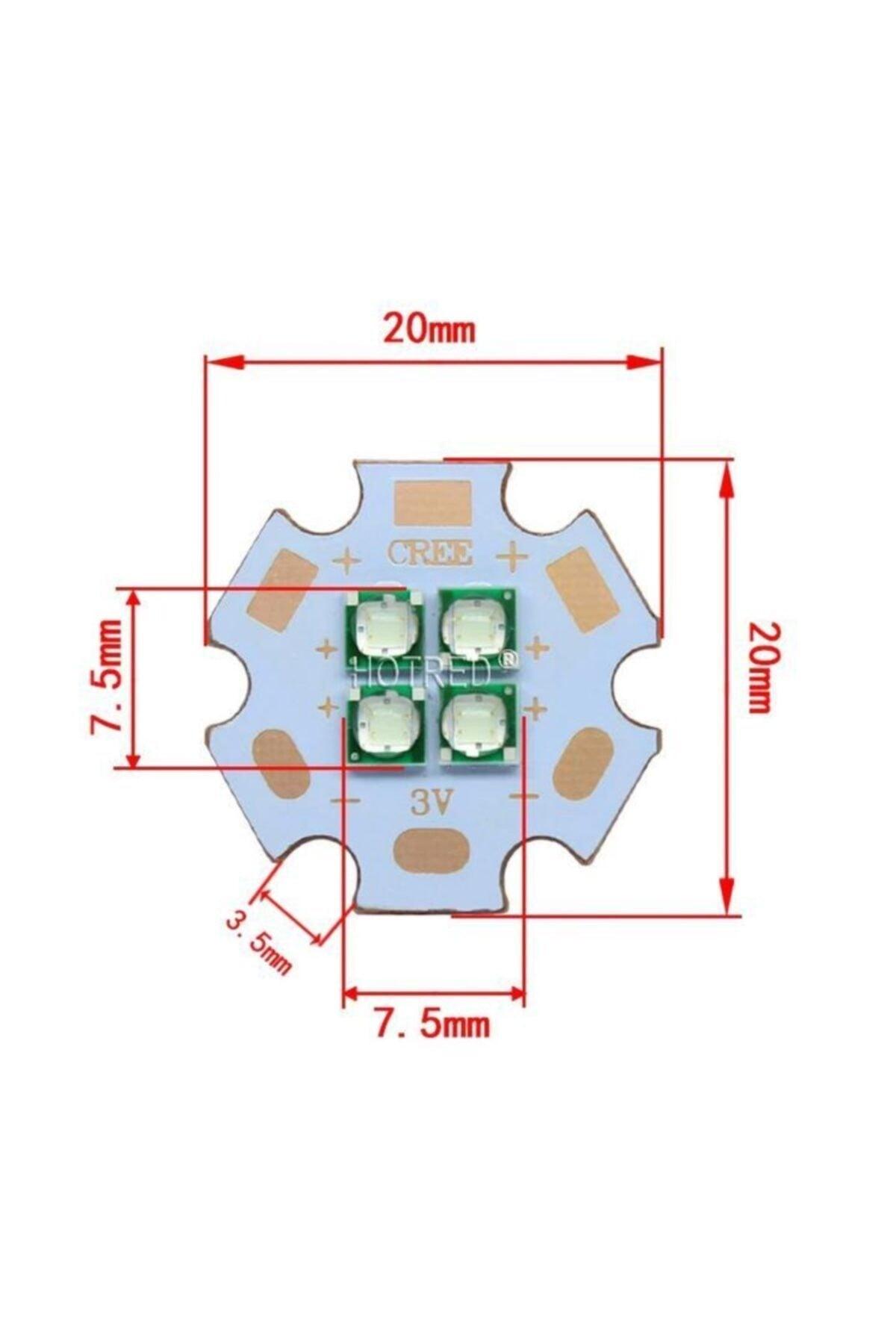 Uv 20w 365nm Epistar 3535 120° Led Diode 20mm