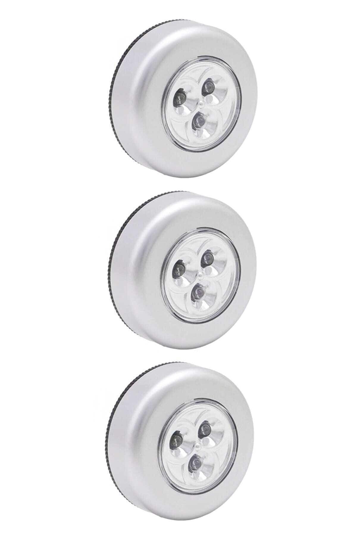 Remote Controlled Touch Battery Led Spot Lamp Set of 3 Kitchen Wardrobe Decorative Led Lamp - Swordslife