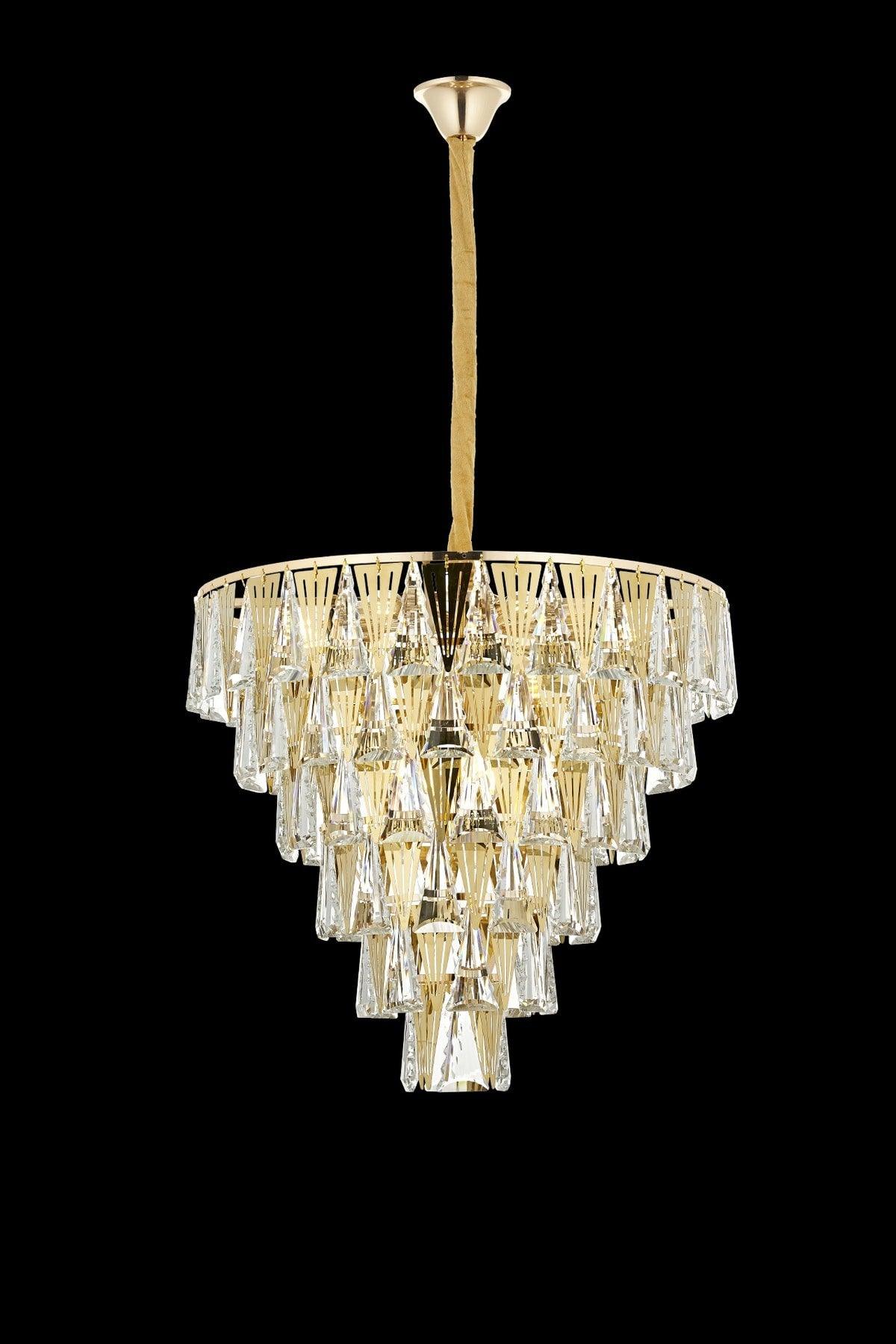 Valeria 60 Yellow Crystal Stone Chandelier - Swordslife