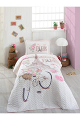 Valletta Home Ranforce Single Bedspread Set Paris Love - Swordslife