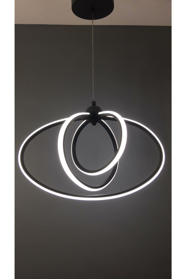 Varna Triple Anthracite Painted Led Chandelier - Swordslife