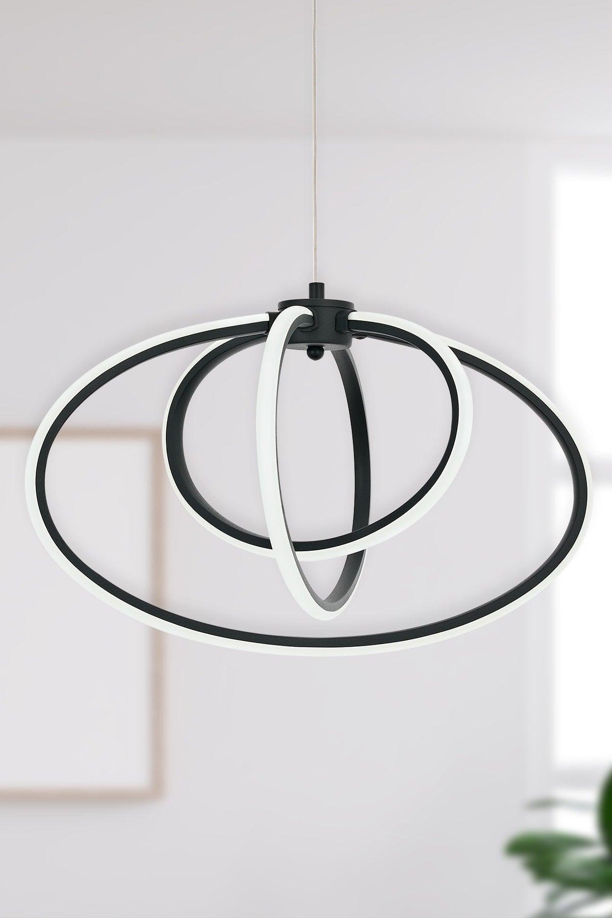 Varna Triple Anthracite Painted Led Chandelier - Swordslife