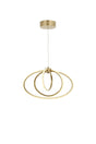 Varna Triple Gold Painted Led Chandelier - Swordslife