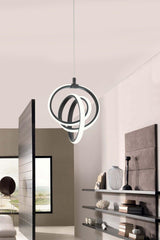 Venita Black Modern Pendant Led Kronleuchter Weißlicht Salon Küche Zimmer Hol Led Kronleuchter - Swordslife