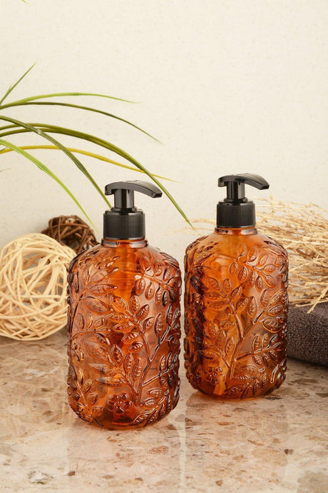 Venus Glass Liquid Soap Dispenser 2-amber