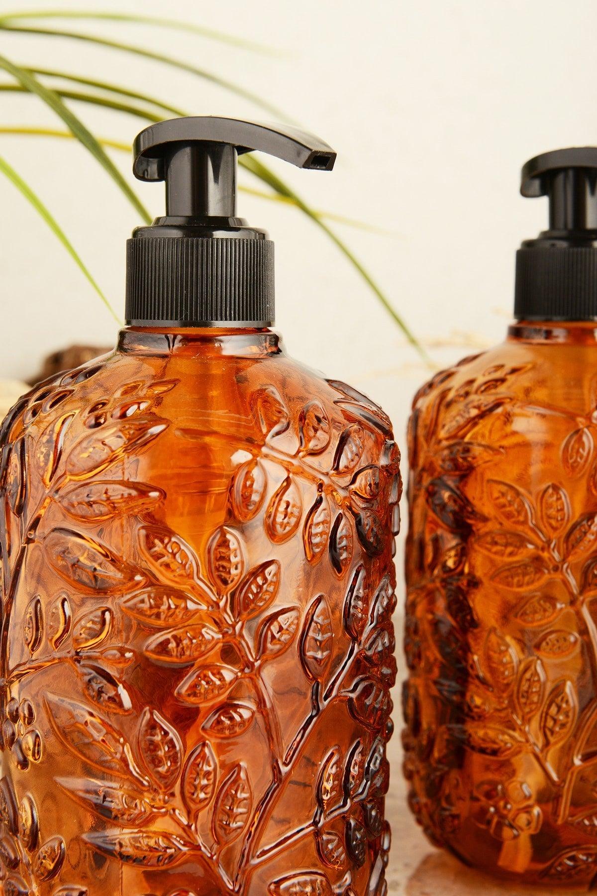 Venus Glass Liquid Soap Dispenser 2-amber