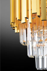 Vera 30 Gold Coffin Stone Luxury Chandelier - Swordslife