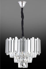 Vera 40' Silver Square Crystal Stone Chandelier - Swordslife