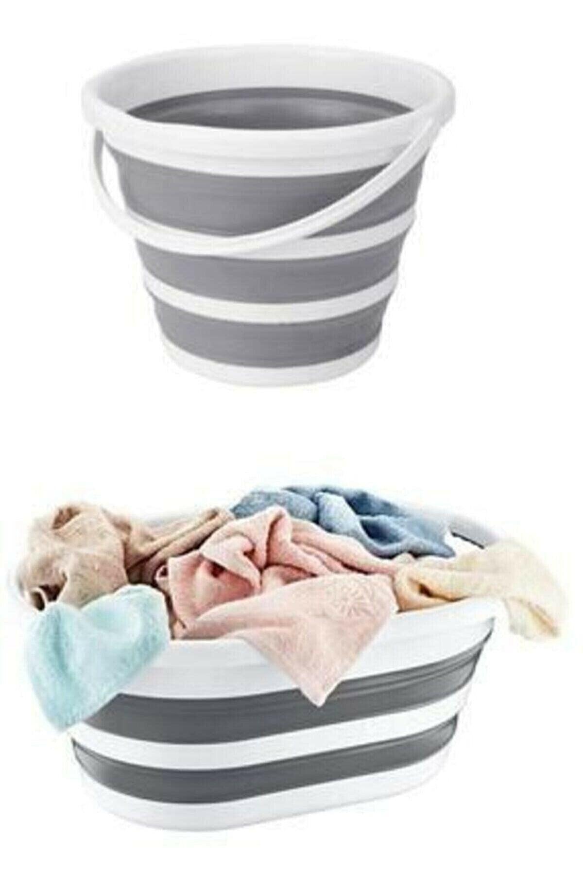 Vera Bath Folding Laundry Basket Folding Cleaning Bucket Multi Set Double - Swordslife