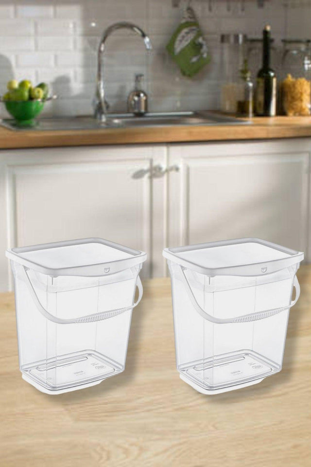 Vera Kitchen 2 Pieces Flour And Legumes Storage Containers Transparent 6 Liter Volume - Swordslife