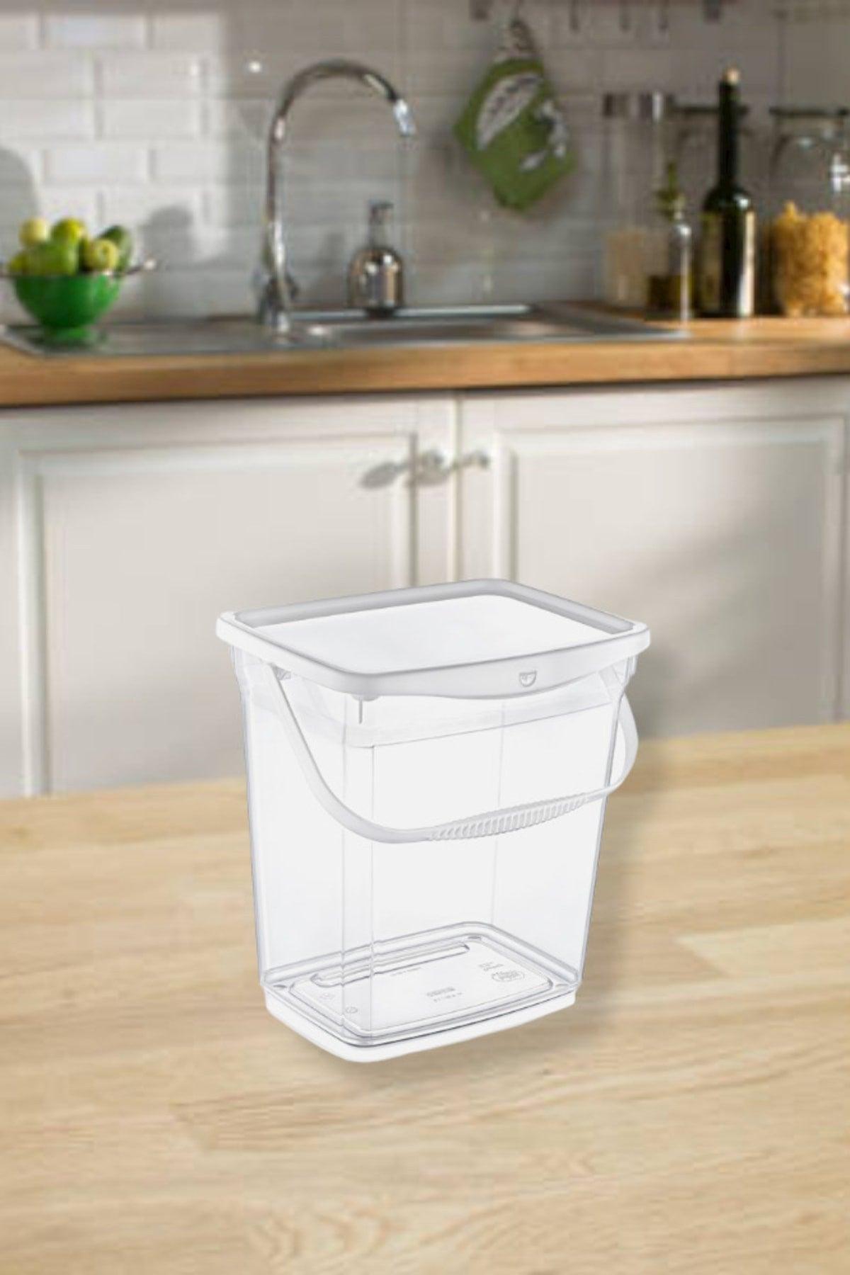 Vera Kitchen Flour And Legumes Storage Container Transparent 6 Liter Volume - Swordslife