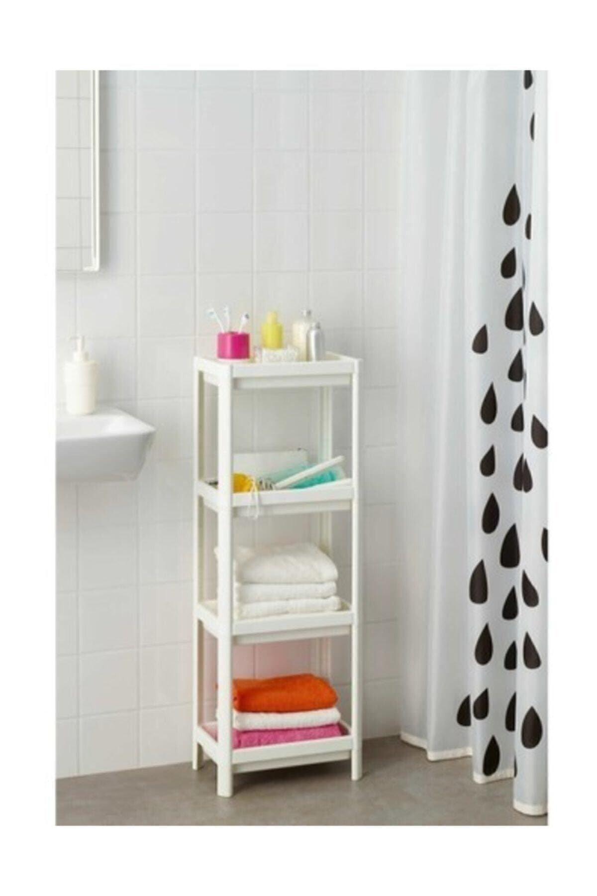 Vesken 23x100 Cm Shelf Bathroom Shower Shampoo Lif