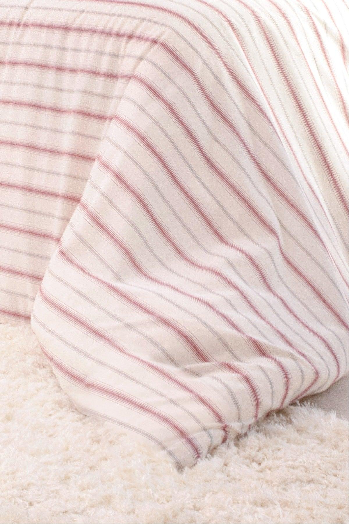 Viento Duvet Cover Set Cotton Polyester Claret Red Brown Striped Oversized 9523a - Swordslife