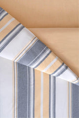 Viento Duvet Cover Set Cotton Polyester Gray Ecru Striped Yellow Single 9500a - Swordslife