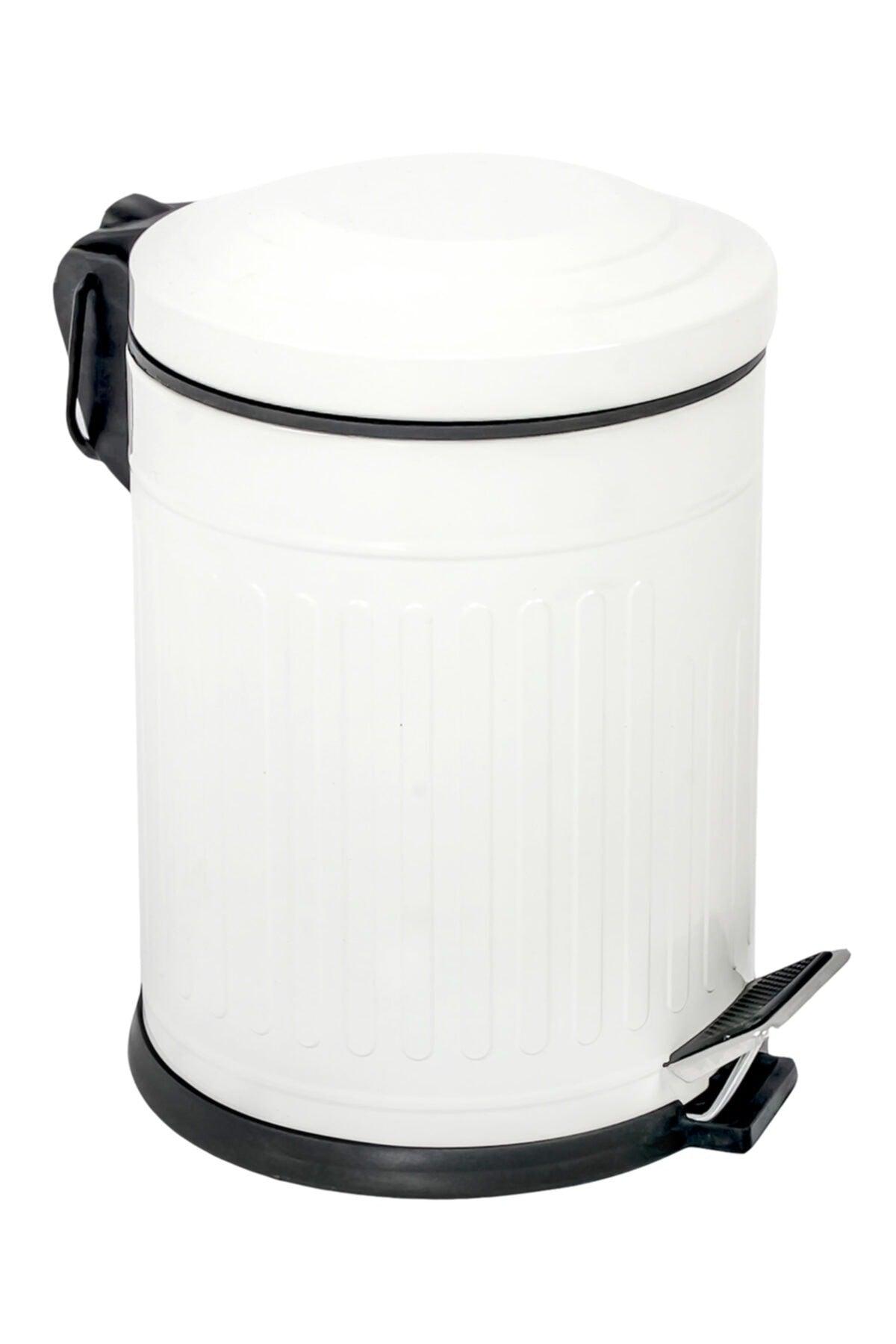 Vintage Dustbin Striped White 5 lt - Swordslife