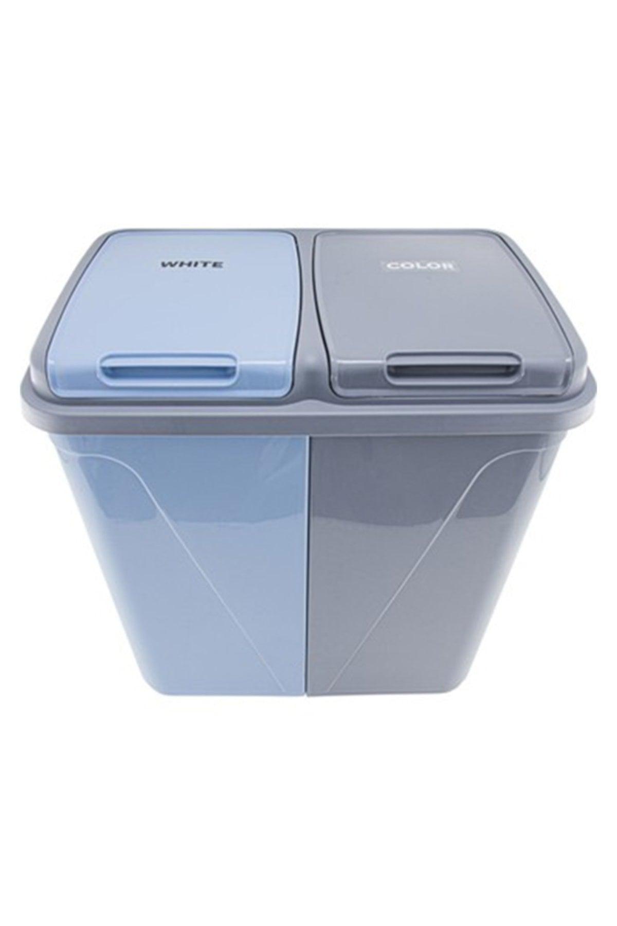 Violet 60 Liter Laundry Basket With Two Eyes Grey-blue - Swordslife