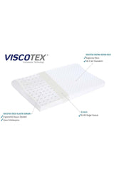 Visco Neck Supported Orthopedic Baby Pillow 50x30x6/4 Cm, White - Swordslife