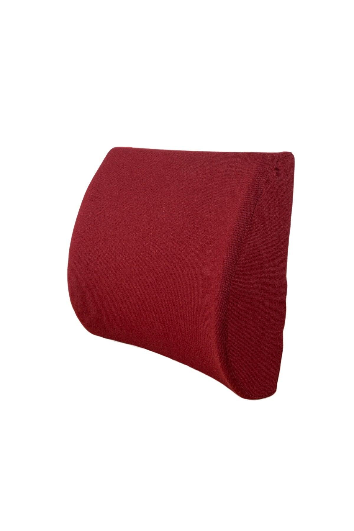 Visco Lumbar And Back Cushion Pillow Auto Vehicle Office Seat Back Lumbar Supporting Cushion Pillow Claret Red - Swordslife