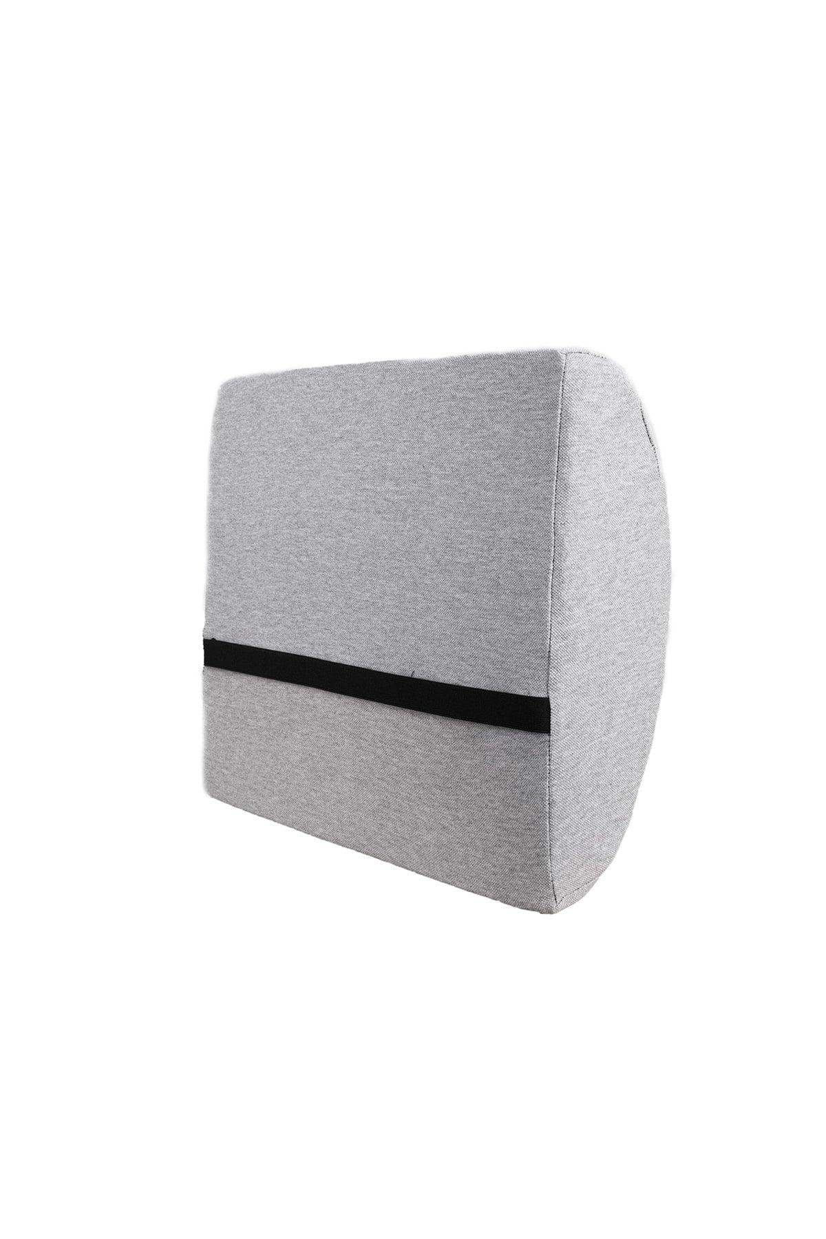 Visco Lumbar And Back Cushion Pillow Auto Vehicle Office Seat Back Lumbar Supporting Cushion Pillow Gray Color - Swordslife