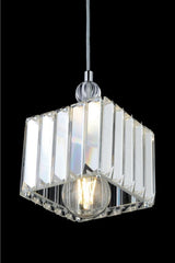 Dolunay Single K-10 Chrome Stone Installation Chandelier