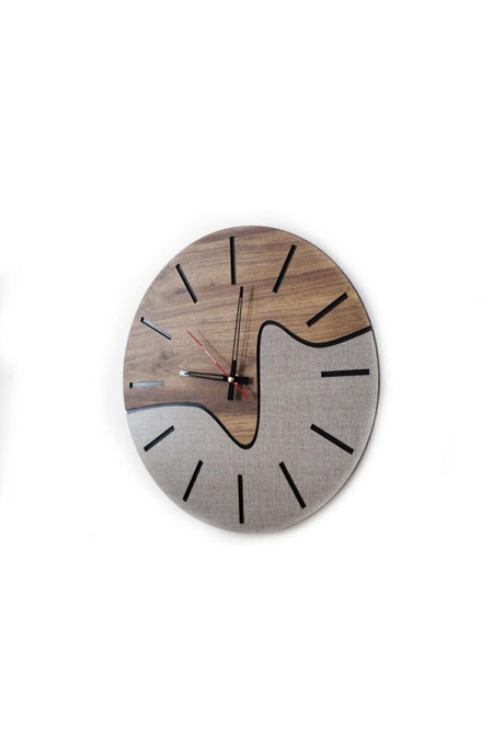 Walnut Gray Black Decorative Wall Clock - Swordslife