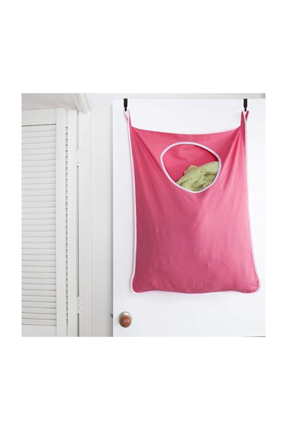 Waschen Koffer Pink Dirty Laundry Basket Net Foldable Toy Storage Basket Net Behind the Door - Swordslife