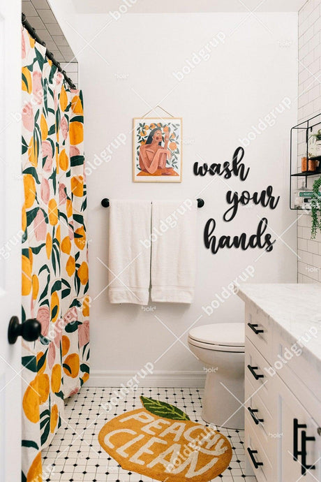 Wash Your Hands Bathroom Decoration Graffiti Painting - Swordslife