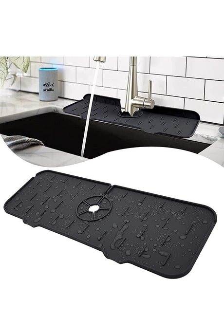 Water Stop Faucet Mat And Protective Sink Faucet And Mixer Mat For Bathroom Gray - Swordslife