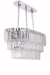 Waterfall Ellipse Silver Pendant Lamp Chandelier - Swordslife