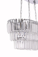 Waterfall Ellipse Silver Pendant Lamp Chandelier - Swordslife