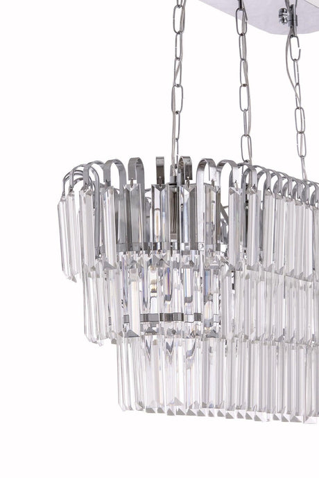 Waterfall Ellipse Silver Pendant Lamp Chandelier - Swordslife