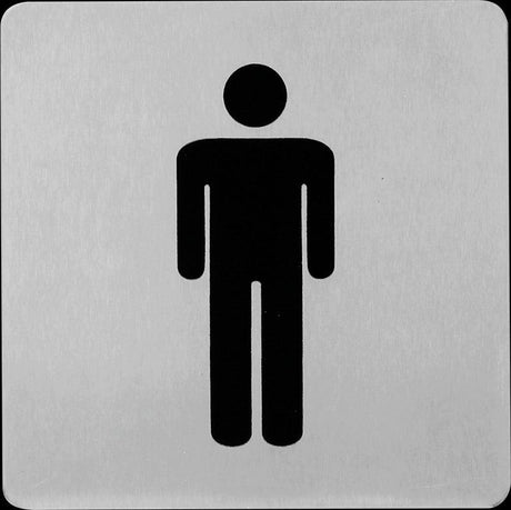 WC - Signs Stainless Steel Female Toilet / 100x100x1 / Stainless Steel - Swordslife