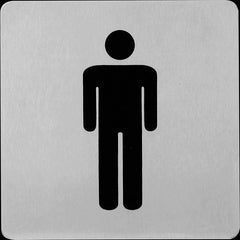 WC - Signs Stainless Steel Female Toilet / 100x100x1 / Stainless Steel - Swordslife