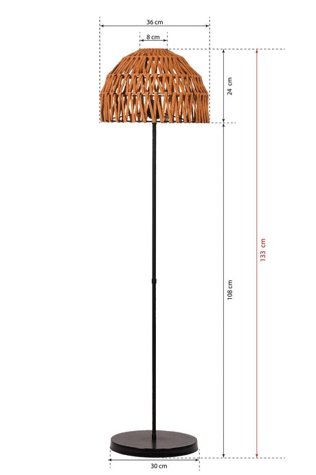 Webster Floor Lamp Orange - Black Lmbd-62 - Swordslife