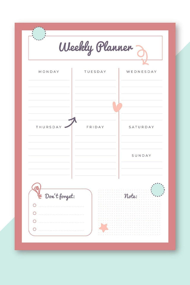 Weekly Planner - Daily Reminder