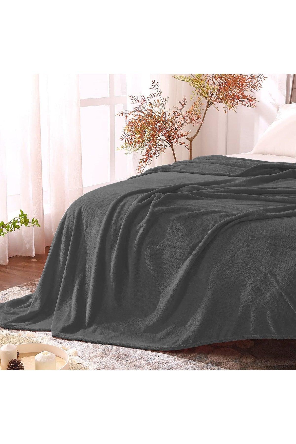 Wellsoft Blanket, Anthracite TV Blanket, Plush, Fleece Blanket, Double 220*230 - Swordslife