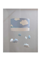 White Blue Cloudy 35 Diameter Large Size Child Teen Baby Room Chandelier Single Pendant Lamp - Swordslife