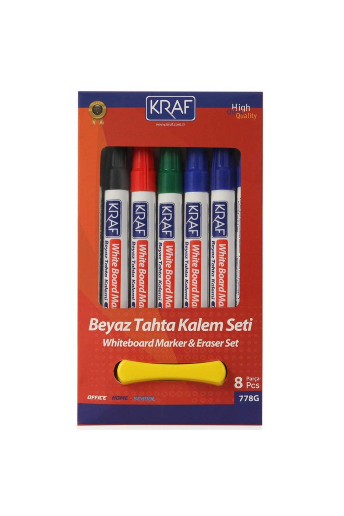 Whiteboard Pen & Eraser Set of 8 - 778g