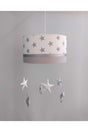 White Gray Star Ornate 35 Diameter Large Size Child Teen Baby Room Chandelier Single Pendant Lamp - Swordslife